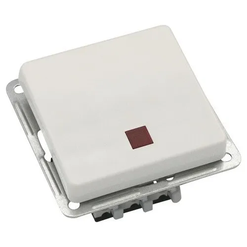 Intrerupator simplu & cap-scara Roth Lange Plus, cu lumina, alb