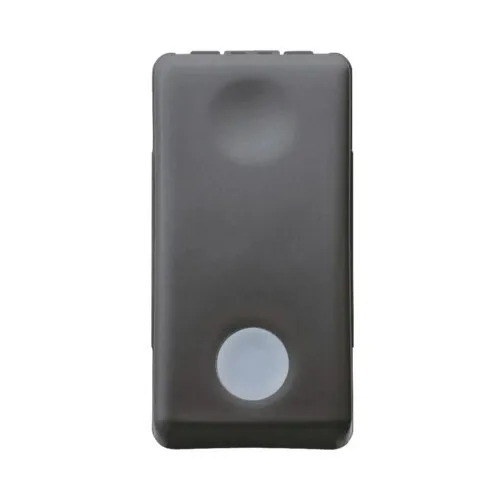 Intrerupator simplu Gewiss System, cu lumina, 1 modul, negru