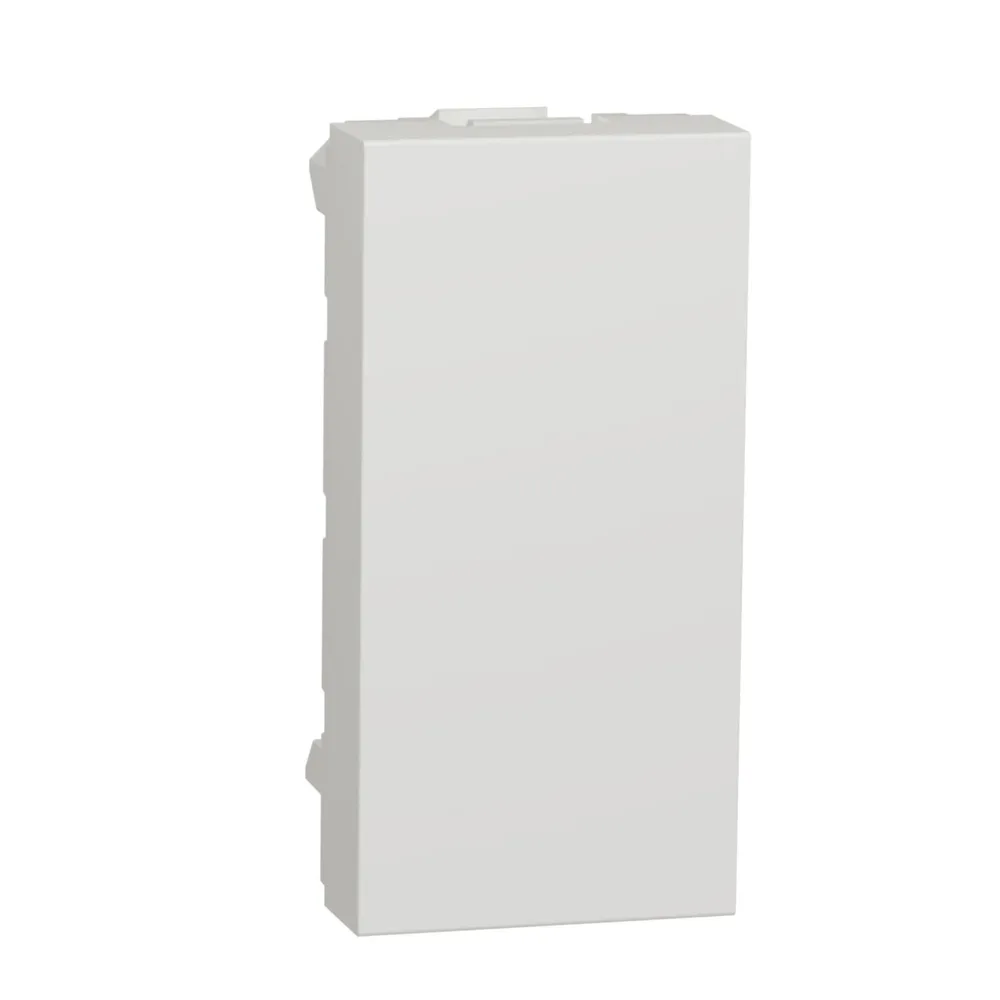 Intrerupator tasta falsa Schneider Unica New, pentru aparataj modular, 1 modul, IP 20, alb
