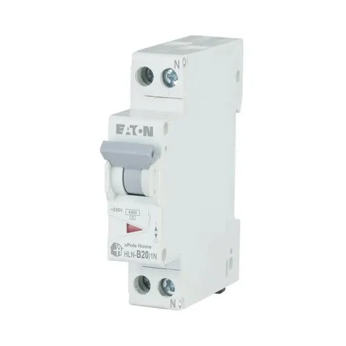 Intreruptor automat Eaton P+N 20A, curba B, 4, 5kA, interior