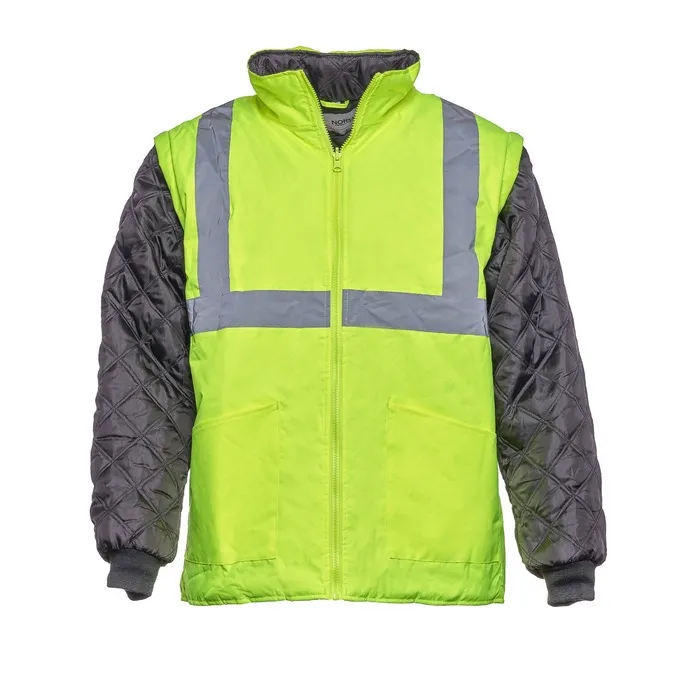 Jacheta Norsk Oxford 2 in 1, reflectorizanta, poliester, galben fluorescent + negru, marimea S