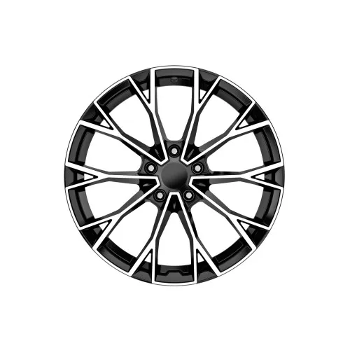 Jante DY1736 KM 16x6.5 5x100 ET35 negru polish diamond cut compatibile Skoda Volkswagen Audi Seat — imaginea 2