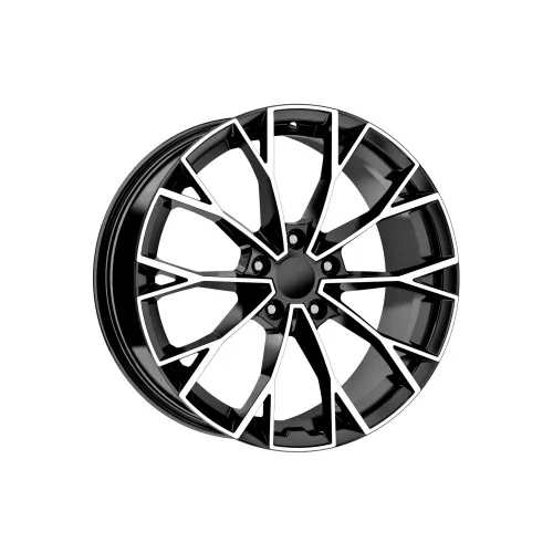 Jante DY1736 KM 16x6.5 5x100 ET35 negru polish diamond cut compatibile Skoda Volkswagen Audi Seat
