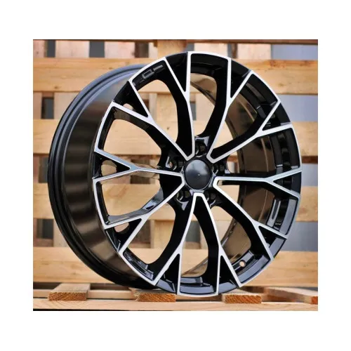 Jante DY1736 KM 16x6.5 5x100 ET35 negru polish diamond cut compatibile Skoda Volkswagen Audi Seat — imaginea 3