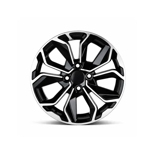 Jante DY176 KM 16x6.5 4x100 ET35 negru diamond cut compatibile Dacia, Renault, Opel, Nissan — imaginea 2