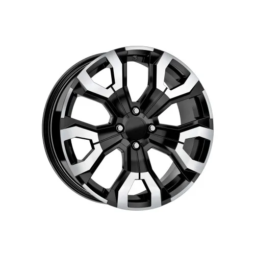 Jante DY1886 KM 16x6.5 5x114.3 ET35 negru polish diamond cut compatibile Dacia Renault Nissan Toyota