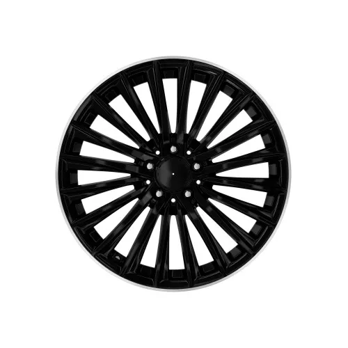 Jante DY1989 19x8 5x112 negre cu margine diamond cut compatibile Mercedes — imaginea 2