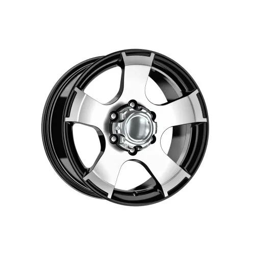 Jante DY366 KM 16x8 6x139.7 ET25 negru polish diamond cut compatibile Ford Toyota Nissan Mitsubishi