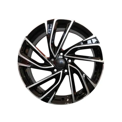 Jante DY726 KM 16x7 5x100 ET35 negru polish diamond cut compatibile Skoda Volkswagen Audi Seat — imaginea 2