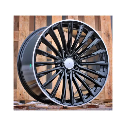 Jante DY988 KM 18x8 18x9 5x112 ET40 ET48 negru margine polish diamond cut compatibile Mercedes — imaginea 3