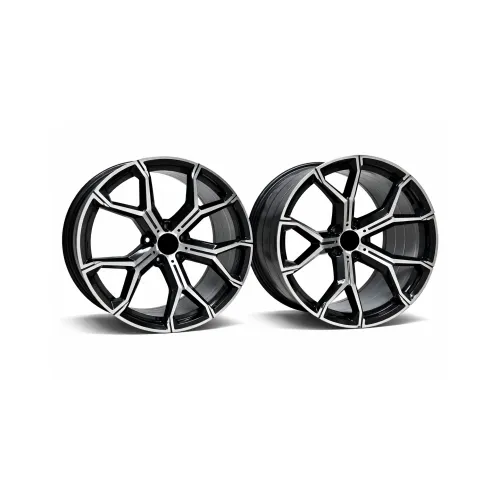 Jante PDW 20x9 fata 20x10.5 spate 5x112 ET35 ET40 negru polish compatibile BMW / LA5445R74 — imaginea 2