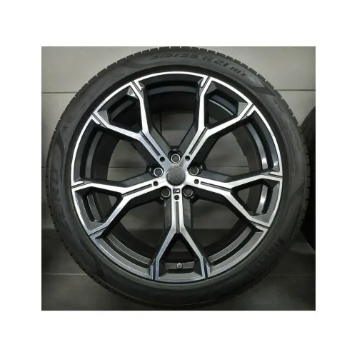Jante PDW 20x9 fata 20x10.5 spate 5x112 ET35 ET40 negru polish compatibile BMW / LA5445R74 — imaginea 4