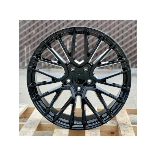 Jante PDW 20x9 fata 20x10.5 spate 5x130 ET50 ET64 negru lucios compatibile Porsche NX / LA5413R92 NX — imaginea 5