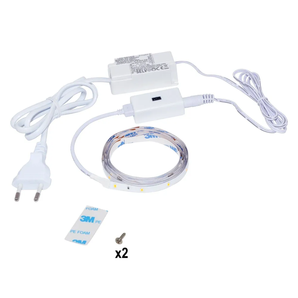 Kit banda LED Nouna, 1.5m, 400 lm/m, lumina neutra, cu senzor de miscare