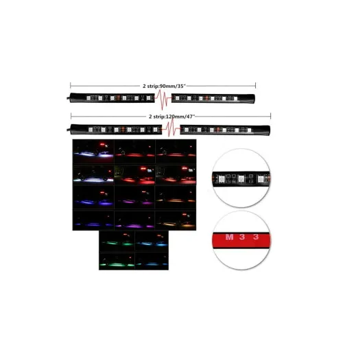 Kit banda LED SMD sub masina cu telecomanda / FS-001 — imaginea 4