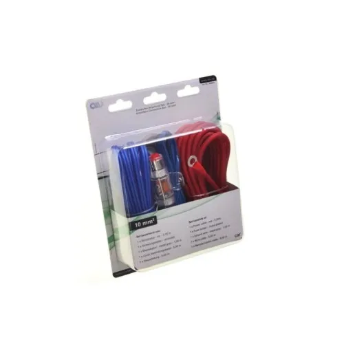 Kit cabluri subwoofer auto AIV 10mm² pentru amplificator cu RCA si siguranta AGU