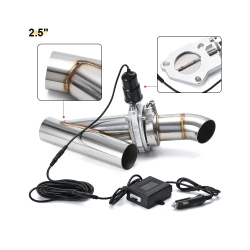 Kit cut off valve V evacuare auto cu telecomanda si colier V-band 63 mm inox — imaginea 3