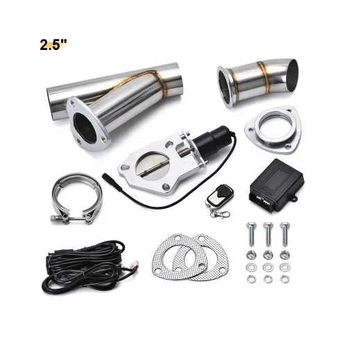 Kit cut off valve V evacuare auto cu telecomanda si colier V-band 63 mm inox