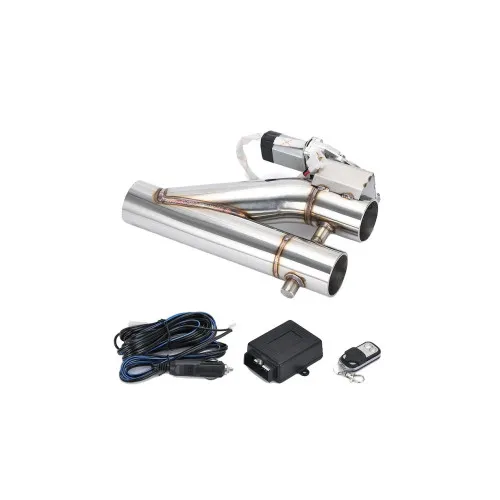 Kit cut off valve Y evacuare auto cu telecomanda 76 mm inox 12V