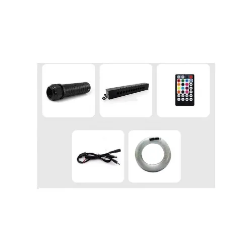 Kit fibra optica led rgb+w plafon instelat 700 fire 3m cu efect meteorit si stea cazatoare 12v control wireless — imaginea 4