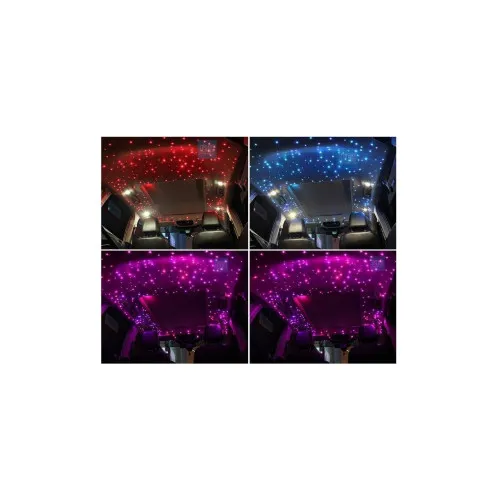 Kit fibra optica plafon instelat LED RGB cu telecomanda 0,75mm 500 fire 3 metri 12V — imaginea 2