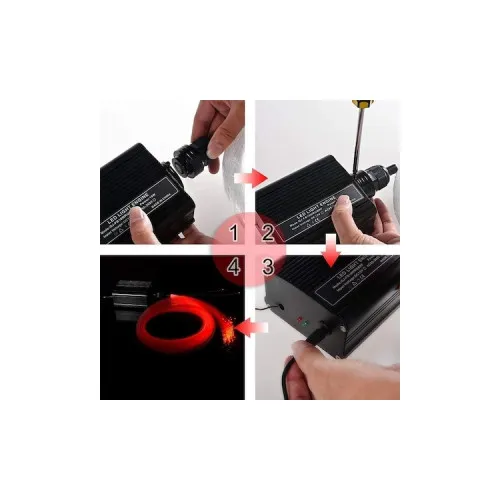Kit fibra optica plafon instelat LED RGB cu telecomanda si sursa de alimentare 0,75mm 295 fire 3 metri 12V — imaginea 5