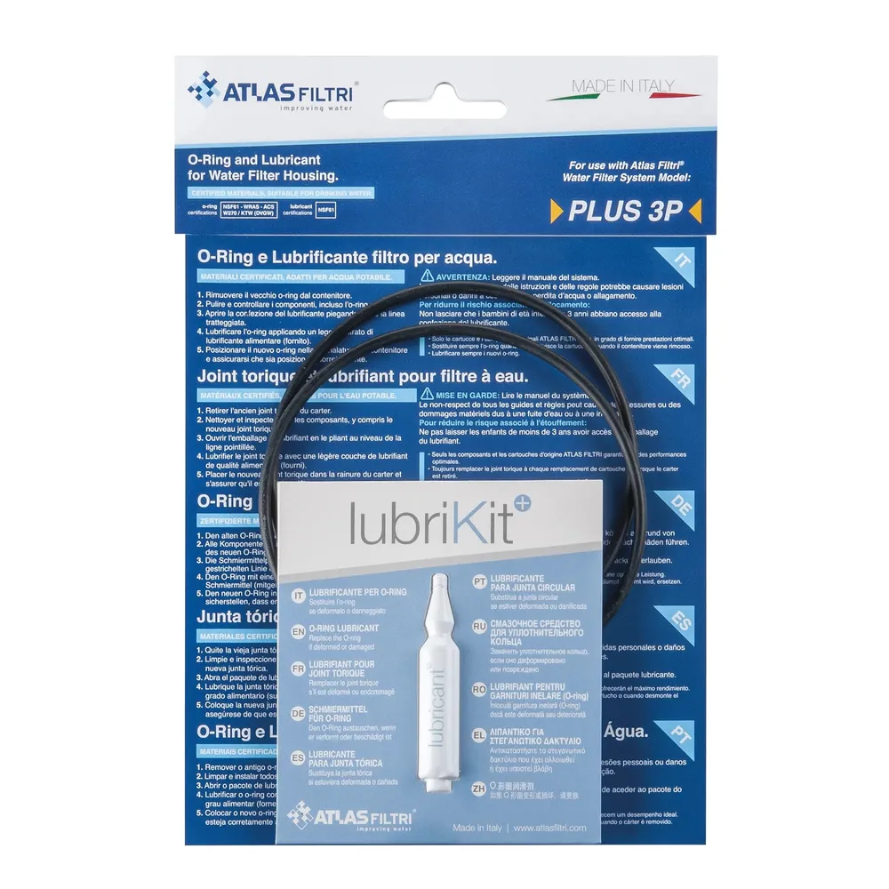 Kit garnituri filtru apa, O-Ring + lubrifiant Lubrikit, ATLAS Filtri, RE9020677, pentru filtre apa Plus 3P