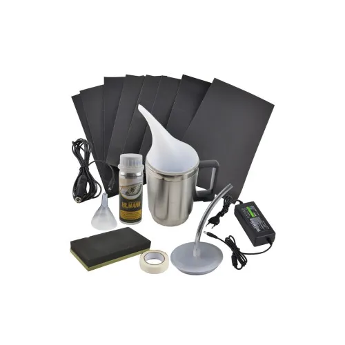 Kit restaurare faruri auto cu polimer lichid 600 ml, accesorii si alimentare duala 12V / 220V