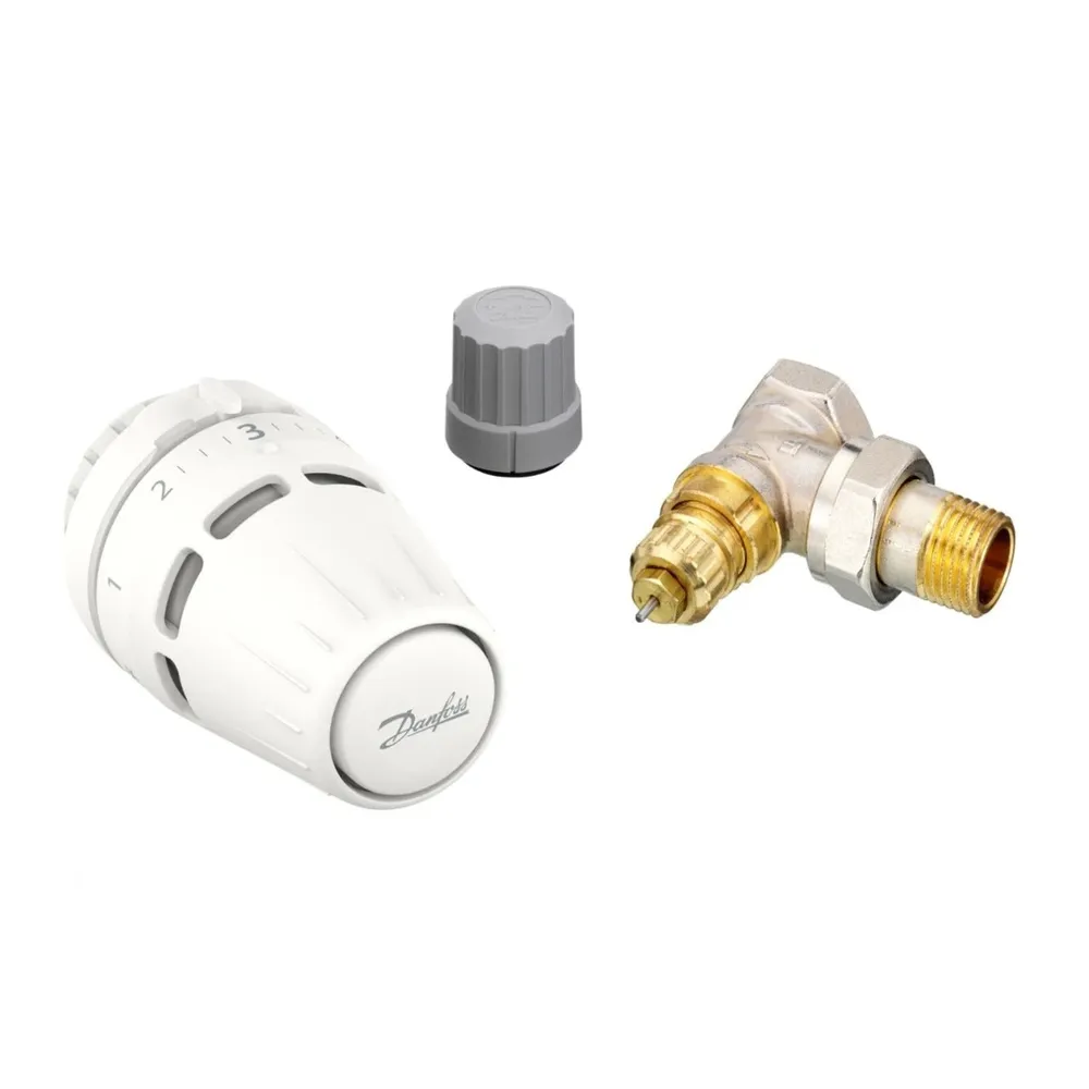 Kit robinet calorifer termostatat + cap termostat Danfoss Regus 015G5317, alama, 1/2"