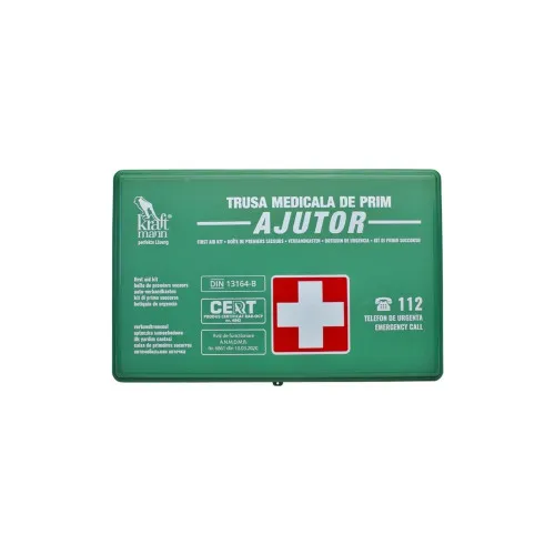 Kit siguranta auto complet Trusa cutie Verde, 2x Triunghiuri, Stingator, Vesta, Geanta — imaginea 2