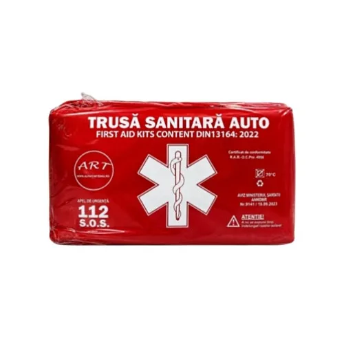 Kit siguranta auto complet trusa tip borseta omologata RAR 2 triunghiuri stingator Runkit vesta geanta — imaginea 2