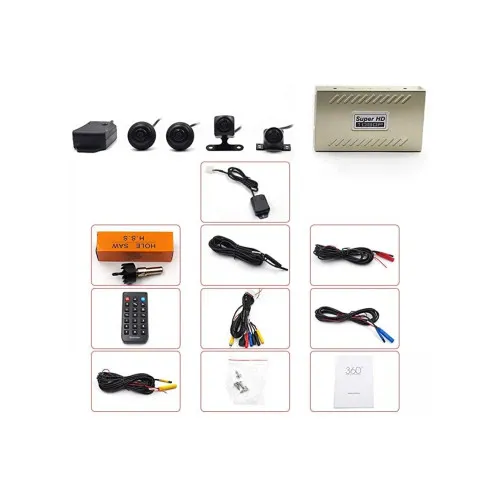 Kit sistem camere DVR 360, 3D cu 4 camere wide, vedere nocturnă, 1080P, fără unghi mort