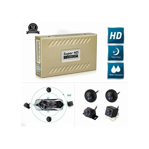 Kit sistem camere DVR 360, 3D cu 4 camere wide, vedere nocturnă, 1080P, fără unghi mort — imaginea 4