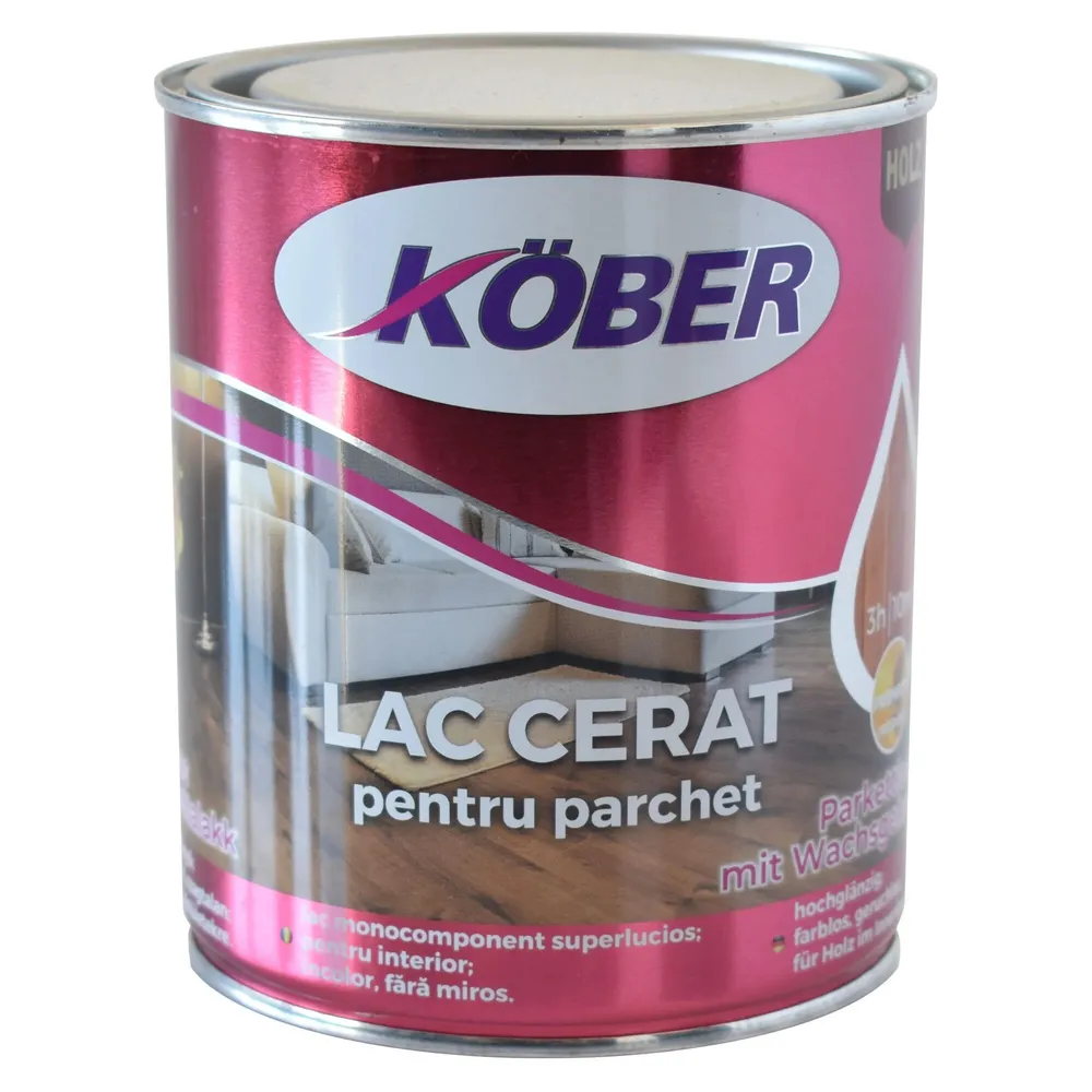 Lac cerat pentru parchet Kober L5310, incolor, 0.75 L