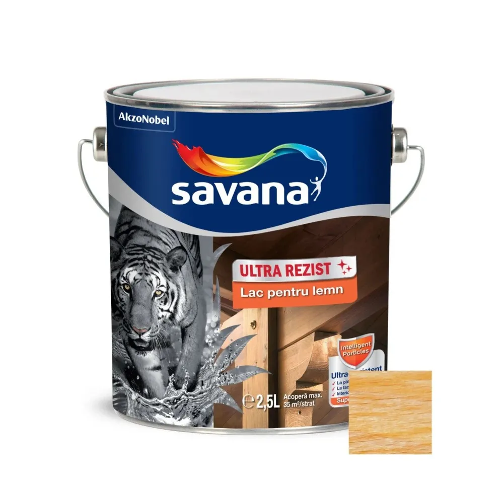 Lac pentru lemn Savana Ultra Rezist, incolor, interior / exterior, 2.5 L