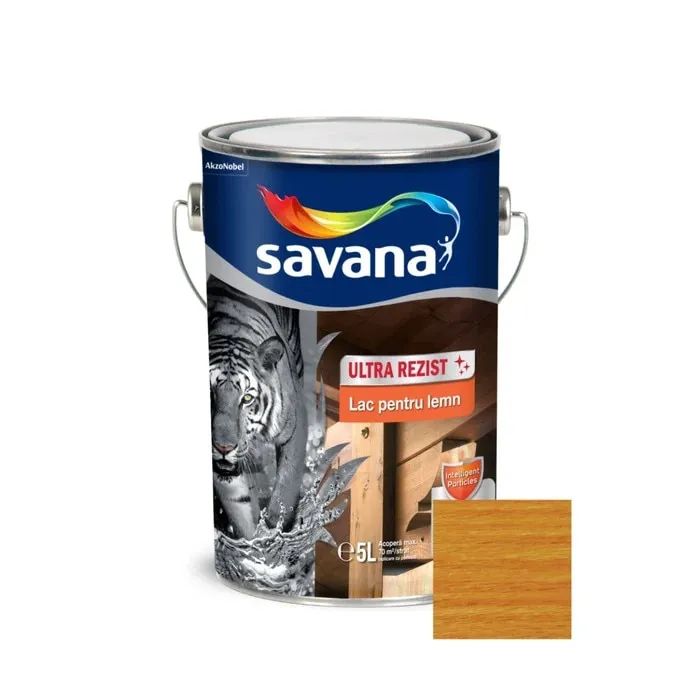 Lac pentru lemn Savana Ultra Rezist, pin, interior / exterior, 5 L