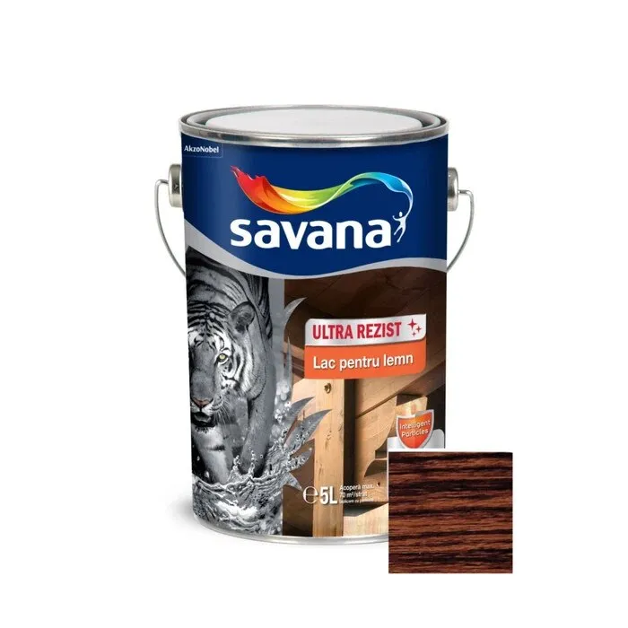 Lac pentru lemn Savana Ultra Rezist, wenge, interior / exterior, 5 L