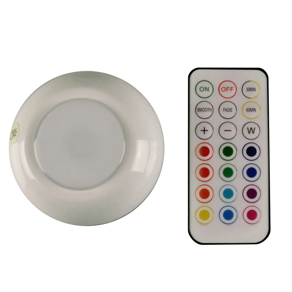 Lampa de veghe LED, RGB, 0.5 W, 15 lm, cu baterii, cu telecomanda
