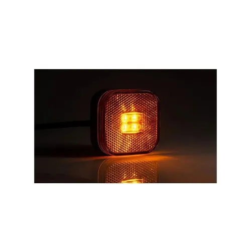Lampa gabarit auto 62x62 LED galbena 12-36V Fristom — imaginea 3