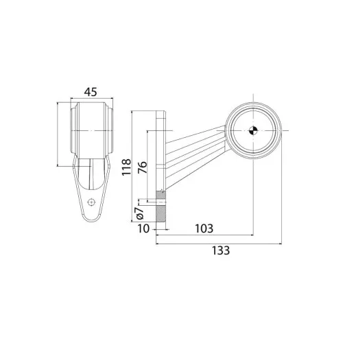 Lampa gabarit auto LED 12-30V cu brat flexibil Fristom — imaginea 5
