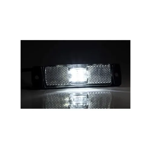 Lampa gabarit auto LED alba cu suport urechi 100x32 mm 12V/36V Fristom — imaginea 2