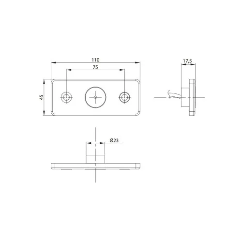 Lampa gabarit auto LED galbena 110x45 mm 12-36V Fristom — imaginea 2