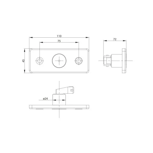 Lampa gabarit auto LED galbena 110x45 mm 12-36V Fristom — imaginea 2