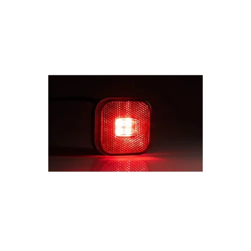 Lampa gabarit auto LED rosie 62x62 mm 12-36V Fristom — imaginea 3