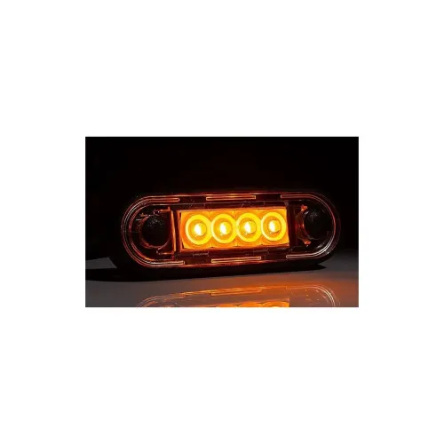 Lampa gabarit auto LED slim galbena 84x27 mm 12-36V cu garnituri bullbar Fristom — imaginea 8