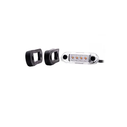 Lampa gabarit auto LED slim rosie 84x27 mm 12-36V cu garnituri bullbar Fristom — imaginea 3