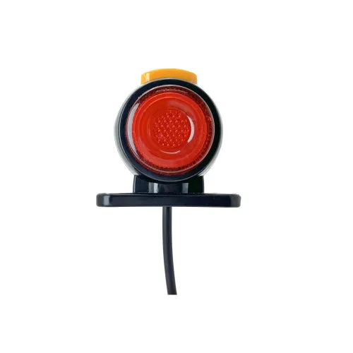 Lampa gabarit LED auto rotunda neon portocaliu rosu 12V 24V — imaginea 4
