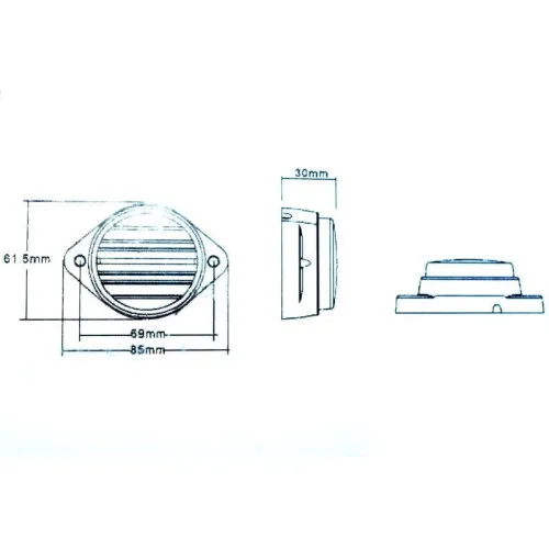 Lampa gabarit SMD rosie 12V IP66 — imaginea 3