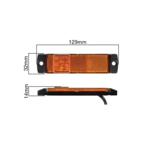 Lampa laterala auto cu 4 Led SMD 12V cu suport de prindere — imaginea 6