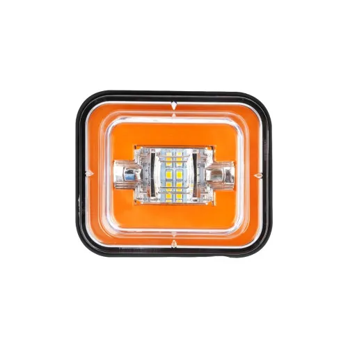 Lampa laterala LED 24 SMD pozitie si semnalizare stroboscopica 12V/24V alb galben IP66 100x85x30 mm